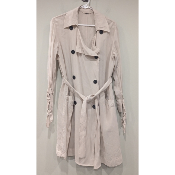 All Saints Lia Mac Trench Coat in Dusty Quartz Size XS - Picture 9 of 9